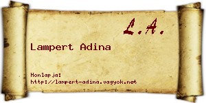 Lampert Adina névjegykártya